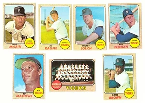 1968 Topps - Juego de equipo de los Tigres de Detroit en muy buen estado+-excelente estado más 2 cartas de líder - Imagen 1 de 8