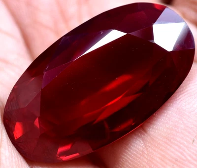 Natural 46.30 Ct Blood Red Ruby Mozambique GGL Certified Loose Gemstone - Image 1 of 4