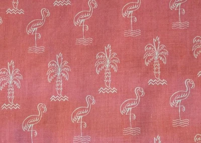 Tela de flamenco rosa Springs Industries 1,75 yardas impresiones de chisporroteo II 5905 Foto 1 de 4