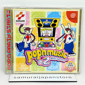 POP'N MUSIC 2 KONAMI SEGA Dreamcast DC Used Tested Japanese ver with Case