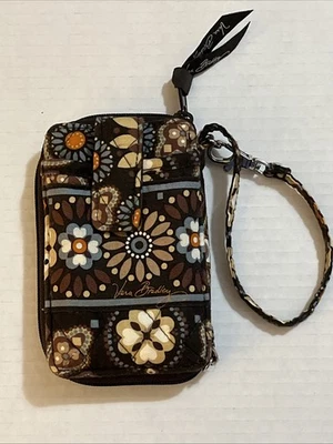 Vera Bradley CANYON Marrón Floral Bolso sin asas Muñequera Retirado Retro Cremallera Alrededor Teléfono Foto 1 de 4