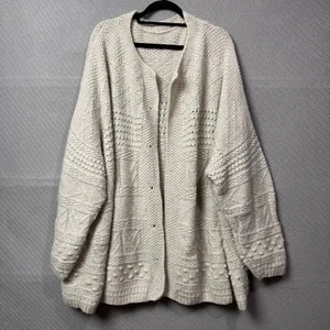 Hania By Anya Cole Strickjacke Damen Einheitsgröße Beige Kaschmir Handstrick Freizeit Boho - Bild 1 von 13