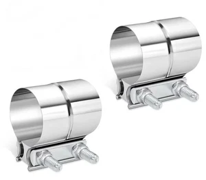 2,75 Zoll Auspuffschelle, 2 3/4'' Überlappungsgelenk Bandschelle 304 Edelstahl - Bild 1 von 7