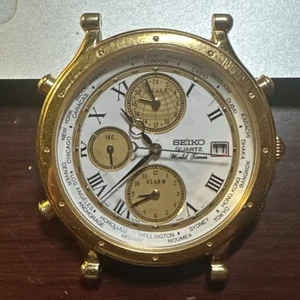 Vintage Seiko Uhr Age of Discovery World Timer Watch 5T52-7A19 - AS IS - Bild 1 von 6