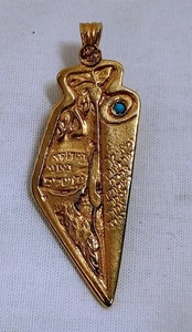 Prendedor colgante vintage Judaica rollo Michael Ende Jerusalén Israel - Imagen 1 de 5