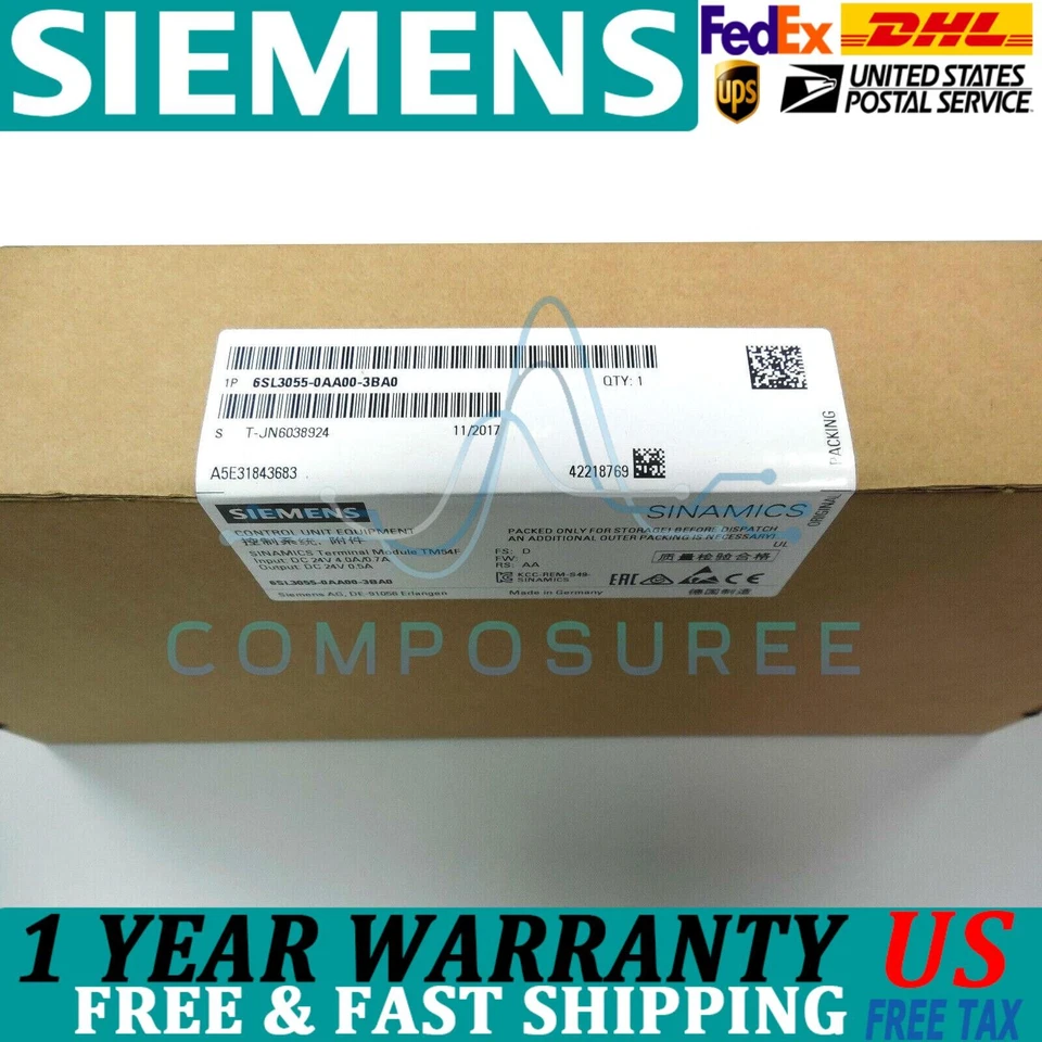 New Siemens 6SL3055-0AA00-3BA0 6SL30550AA003BA0 SINAMICS S120 TM54F MODULE - Image 1 of 4
