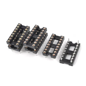 6 Pack 2.54mm Pitch 16 Round Pins Double Row DIP IC Socket Adapter Solder - Picture 1 of 1