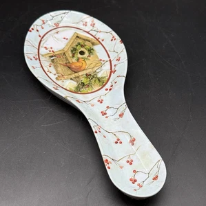 Keller Charles Philadelphia Melamin Kardinal Vogelhaus Winterszene Löffelablage - Bild 1 von 10