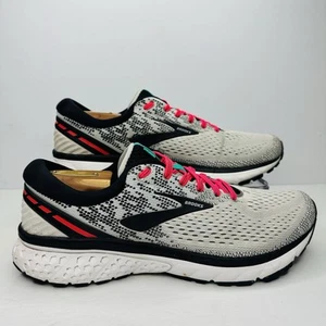 Brooks Ghost 11 Running Shoes Women’s Size 11.5 White Black Pink Athletic Shoes - Picture 1 of 10