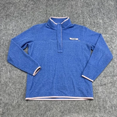 Columbia Pullover Mujer Grande Azul Rosa Polar Cuello A Presión Exterior Sudadera Foto 1 de 4