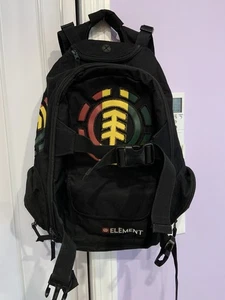 Element Skater Backpack/Polyester/Blk Rasta Colors Not Used Kept In Storage - Picture 1 of 12