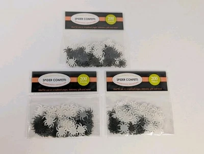 Colección Spooktastic 3 Bolsas Nuevo Confeti Araña Blanco y Negro 600 Piezas  Foto 1 de 4