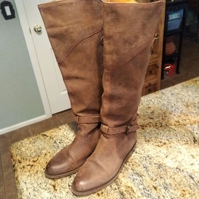 Frye Dorado 77557 Leather Riding Equestrian Tall Boots Brown Women's Size 6 - Image 1 of 4
