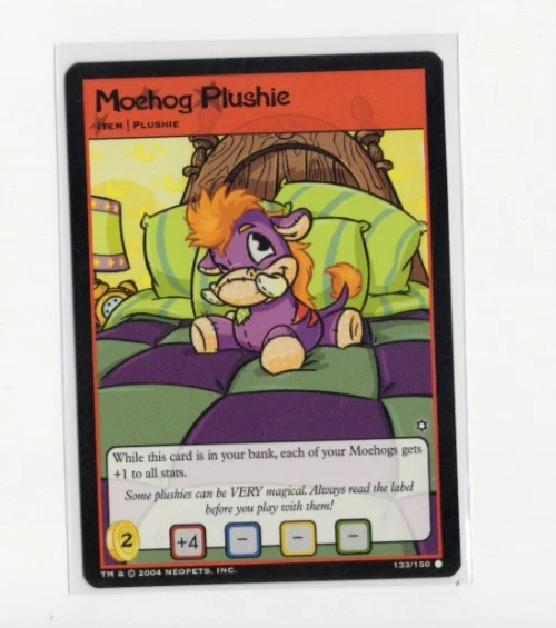 Neopets TCG Hannah and the Ice Caves - Moehog Plushie 133/150 - Wizards 2004 - Image 1 of 1