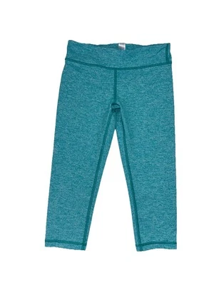 Ivivva by Lululemon Girls Cropped Rhythmic Teal Leggings Activewear Size 12 - Image 1 of 4