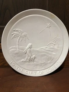 Frankoma Ceramic Christmas Plate 1976 The Gift of Love Vintage - Picture 1 of 3