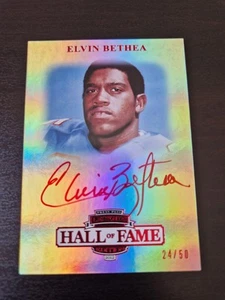 Elvin Bethea 2012 Press Pass Legends Edition Football Autograph Card /50 Red NFL - Picture 1 of 3