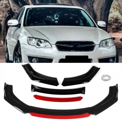 For Subaru Liberty 2003-2007 Front Bumper Lip Spoiler Splitter Glossy Black Red - image 1 of 4