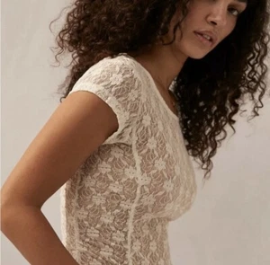 Free People Intimate Keep It Simple Top mit Spitze/Rüschung, Gr. XS - Bild 1 von 13