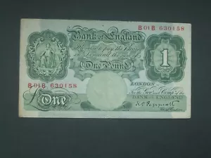 **LooK 'B01B** Crisp British 'VF' £1 Peppiatt 1948 BANKNOTE*** - Picture 1 of 10