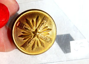 RARE BOUTON / BUTTON UNIFORME - MILITAIRE ETOILE SPORRONGS MADE IN SWEDEN - 21mm - Foto 1 di 2