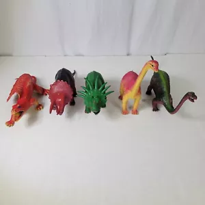 1986 Dor Mei Rubber Dinosaur Set - Picture 1 of 12