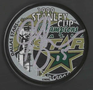 Jamie Langenbrunner Signed Dallas Stars 1999 Stanley Cup Champions Puck - Picture 1 of 1