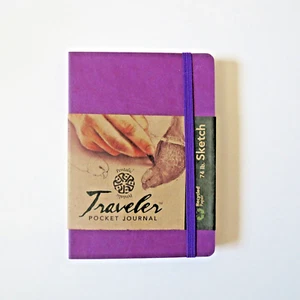 Pentalic Traveler Pocket Journal - 74 lb Sketch 6"x4" Purple - Picture 1 of 1
