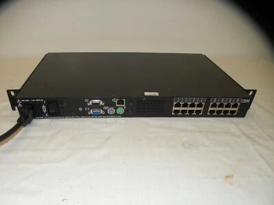 IBM 32P1651 520-283-006 16 PORT CONSOLE MANAGER KVM SWITCH 1735-R16 W/ BRACKETS - Image 1 of 4