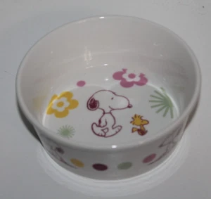 Plato de tazón para mascotas Peanuts Snoopy Woodstock 5 pulgadas plato de agua para alimentos Charlie Brown - Imagen 1 de 6