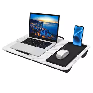 Lap Desk Table Tray Laptop Cushion Bed Pillow Cushioned Computer Support 21 Inch - Picture 1 of 9