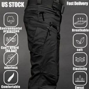 Pantalones de trabajo tácticos impermeables para hombre Cargopants pantalones de combate al aire libre - Imagen 1 de 28