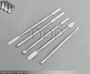 Metal Spatula 5 Piece Set Tools Dental Carver Wax Surgical Instruments - Picture 1 of 2