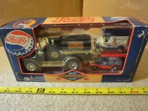 Golden Wheel vintage diecast Pepsi tanker truck coin bank vehicle set, lot. NOS - Picture 1 of 6
