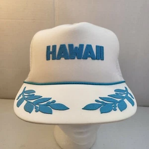 Vintage Hawaiian Headwear Hawaii Trucker Snapback Hat - Picture 1 of 11