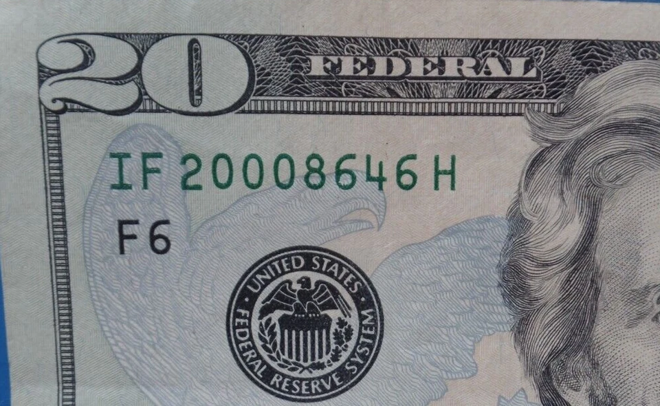 Birthday, Anniversary, 2000 Aug 6 or  April 6  2000 86 46 Fancy  $20 Dollar Bill - Image 1 of 3