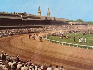 Postcard Vintage Churchills Downs 1957 - Picture 1 of 2