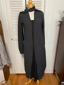 Strickjacke Pullover Wollmischung lang Größe 1 anthrazit - Bild 1 von 5