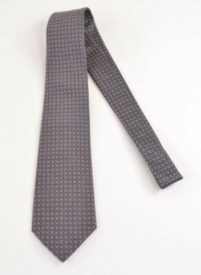 Corbata de cuello Armani Collezioni nueva sin etiquetas en gris y negro geométrica Foto 1 de 4