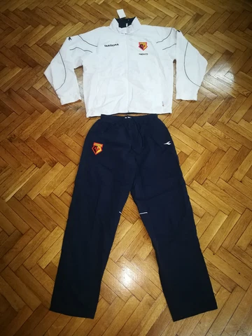 Watford Soccer Tracksuit Diadora Woven Football Jacket Pants Presentation Suit L Cover