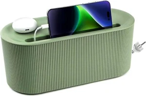Caja de gestión de cables organizador de cables de escritorio con cubierta de ranura ocultador de cables de plástico - Imagen 1 de 9