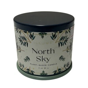 Illume North Sky Plant-Based Candle 3 Oz 85 g Decorative Tin With Lid - Picture 1 of 3