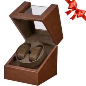 Automatic Rotation Double Watch Winder Box Leather Storage Display Case Gift new - Picture 1 of 7