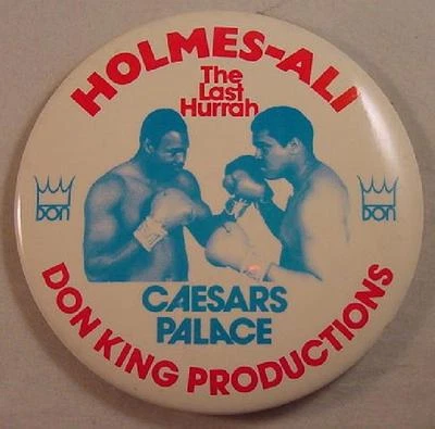 1980 Muhammad Ali Holmes DON KING CAESAR'S PALACE BOXING PIN - Image 1 of 2