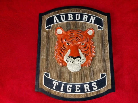 AUBURN TIGERS   12 " X 15 " WALL ART PLAQUE  NEW Cover