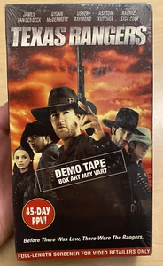 Texas Rangers VHS Movie NEW Sealed Film DEMO COPY Promo Vintage Tape Western - Picture 1 of 6
