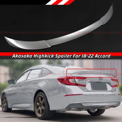 FOR 2018-2022 Honda Accord Akasaka Painted Lunar Silver Metallic Trunk Spoiler - Image 1 of 4