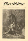 Fishing, Victorian Fashion, "There's A Bite", Vintage, 1872 Antique Art, Print.