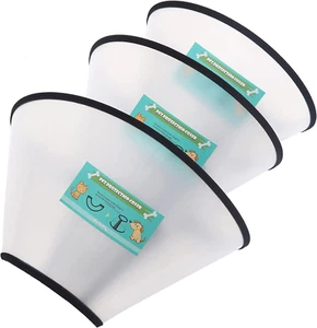 Soft Dog Cone Collar, 3 PCS (XL Is Only 1 PCS) Flexible Plastic Cone for Dogs af - Picture 1 of 12