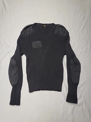 VTG Citadel 90s Wool Commando Sweater Black GREAT BRITAIN Made Men Small Alone  - Image 1 of 4